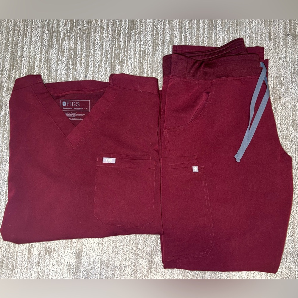 Men’s Maroon Figs Set
